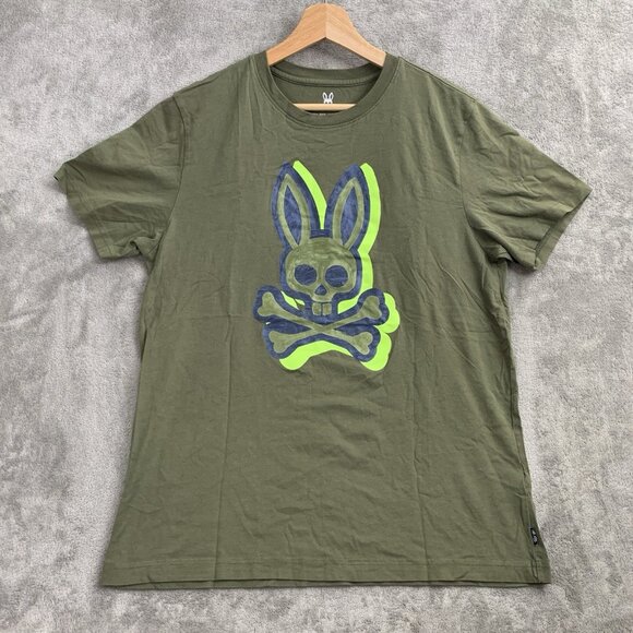 Psycho Bunny Other - Psycho Bunny Shirt Mens 5 Green Varick Crew Neck Graphic Tee 3D Logo Preppy